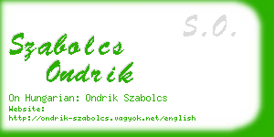 szabolcs ondrik business card